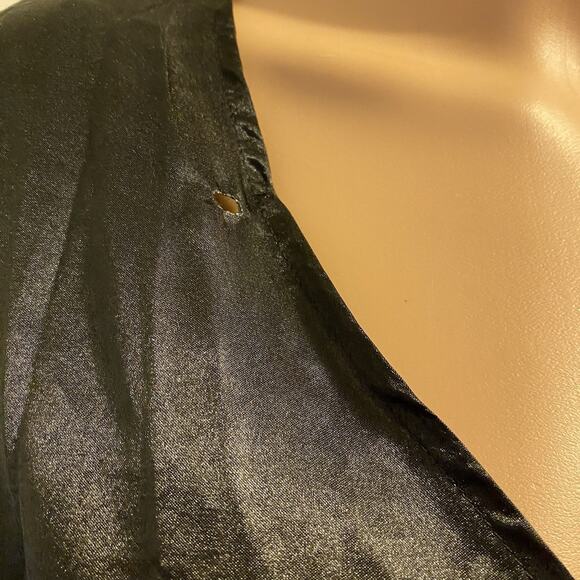 JustSexy Intimate Nightgown Women S/M BlackSatinLace Lingerie Sleepwear Robe Y2K - Picture 7 of 12